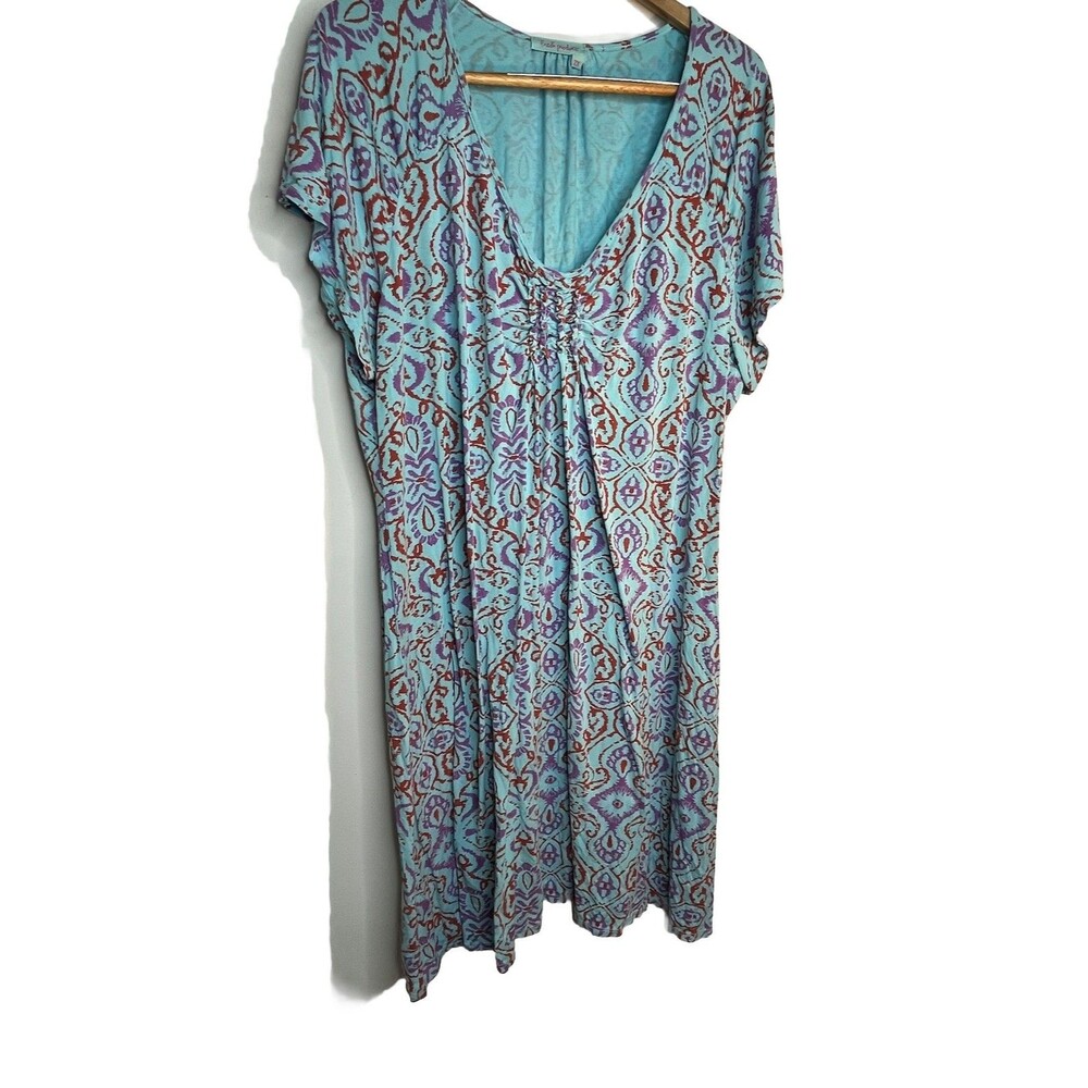 Fresh Produce Plus sz 3x Beachcore resort wear Multicolor damask pattern